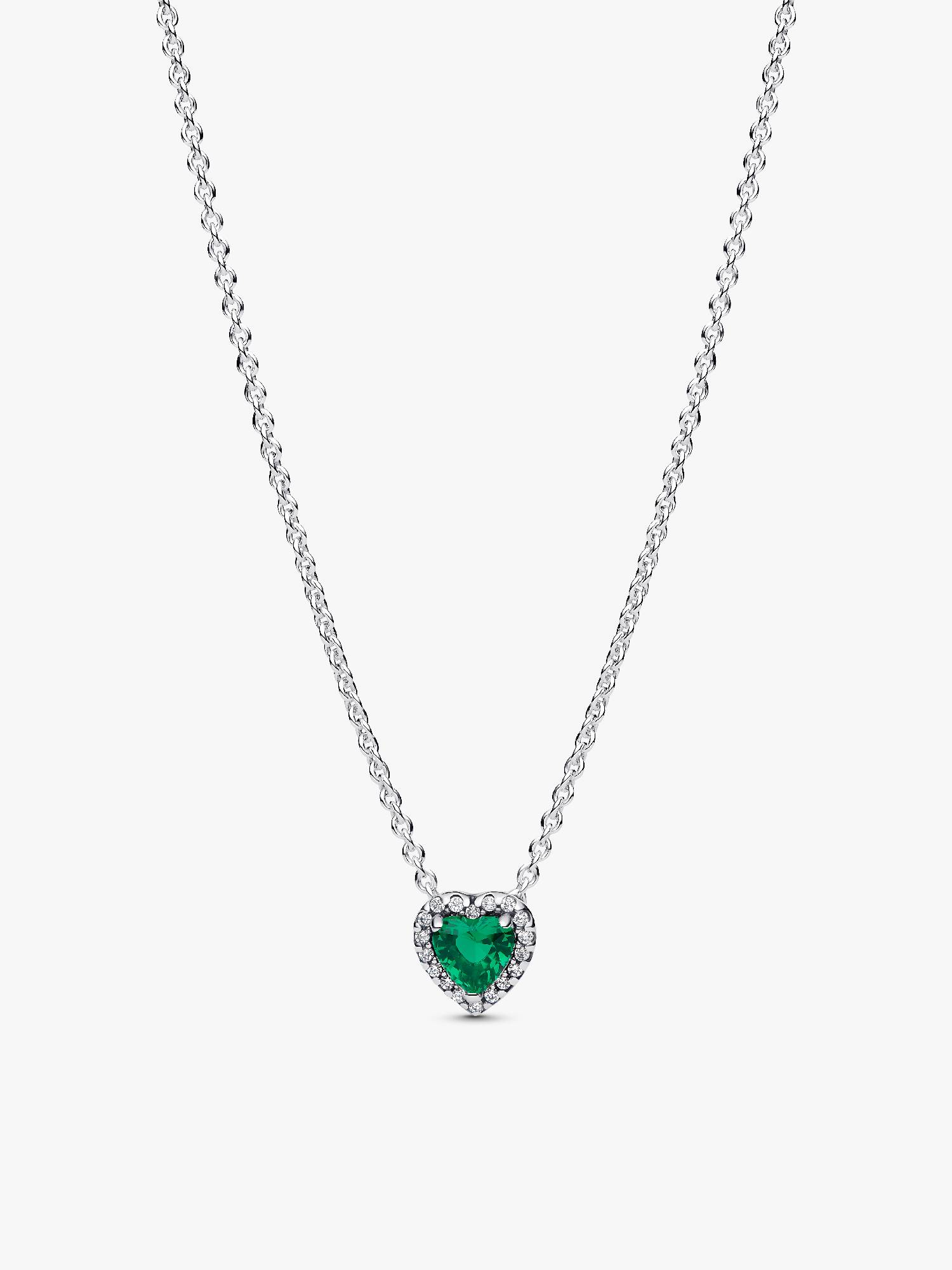 Collar Corazón elevado verde