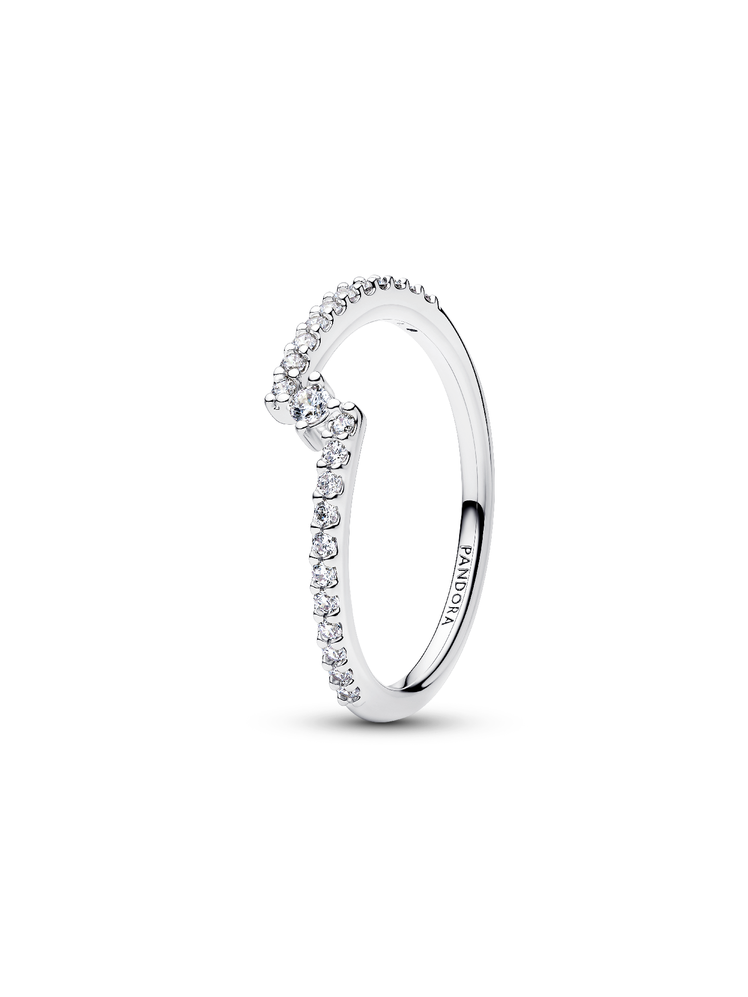 Anillo dividido en pavé deslumbrante