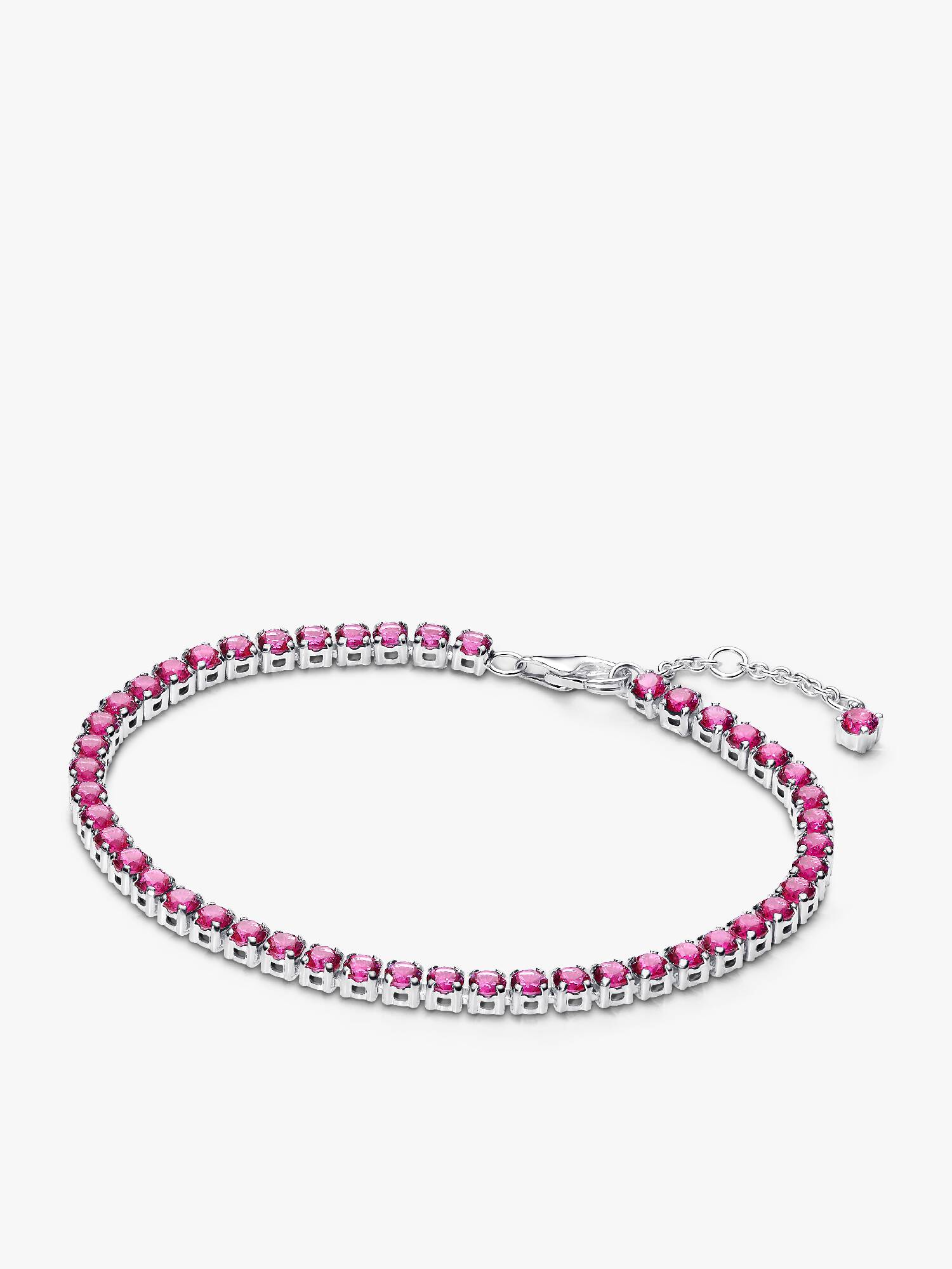 Brazalete de tenis rosa reluciente