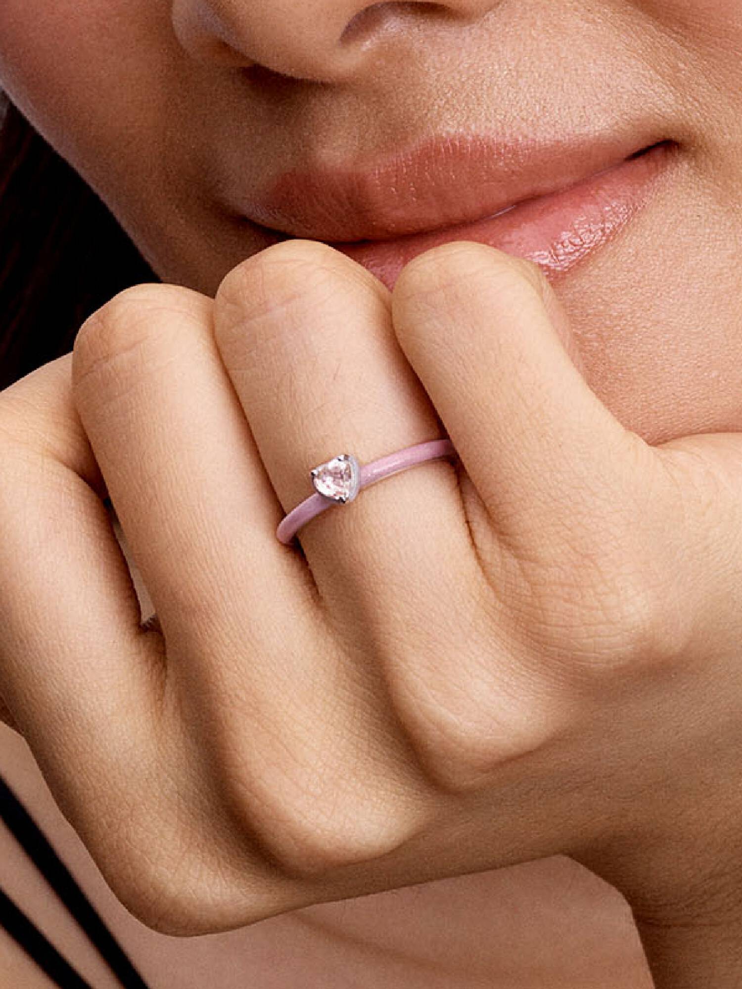 Anillo Corazón Chakra Rosado