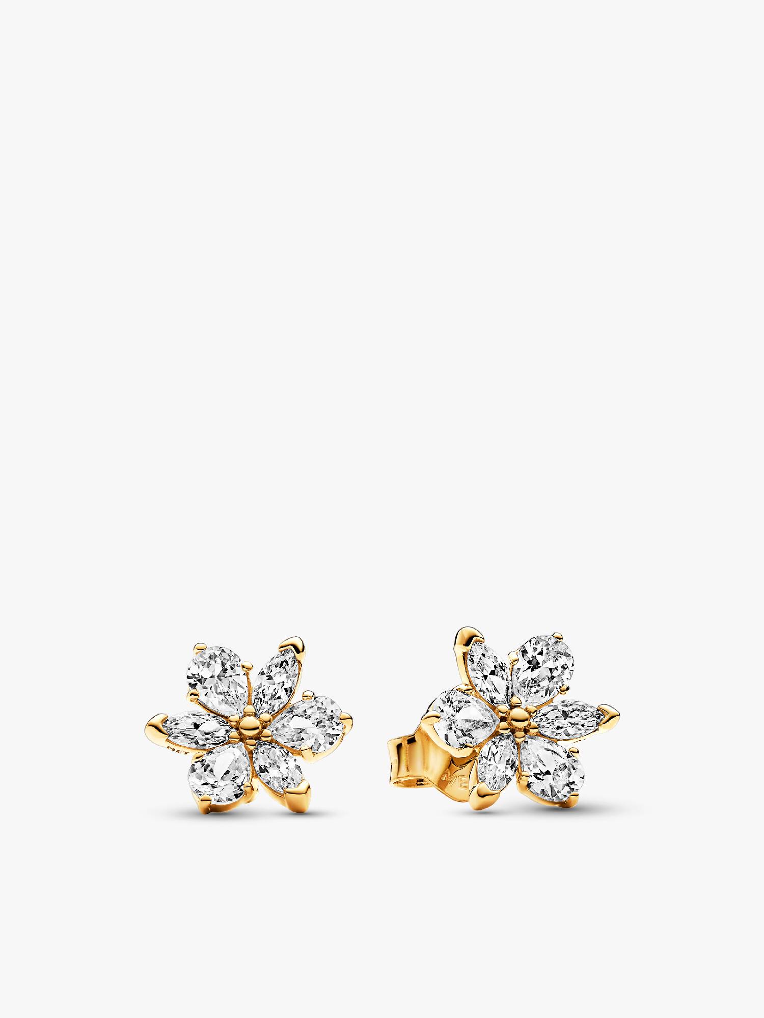 Aretes de botón Racimo Herbario Brillante