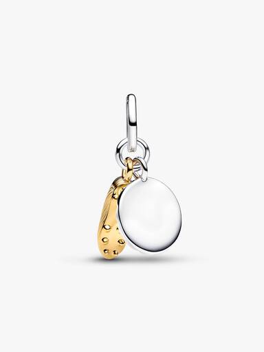 Charm colgante doble tenis de fútbol