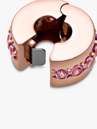 Charm de Clip Filas Brillantes Rosa