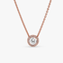 Collar con halo redondo brillante Collar con halo redondo brillante