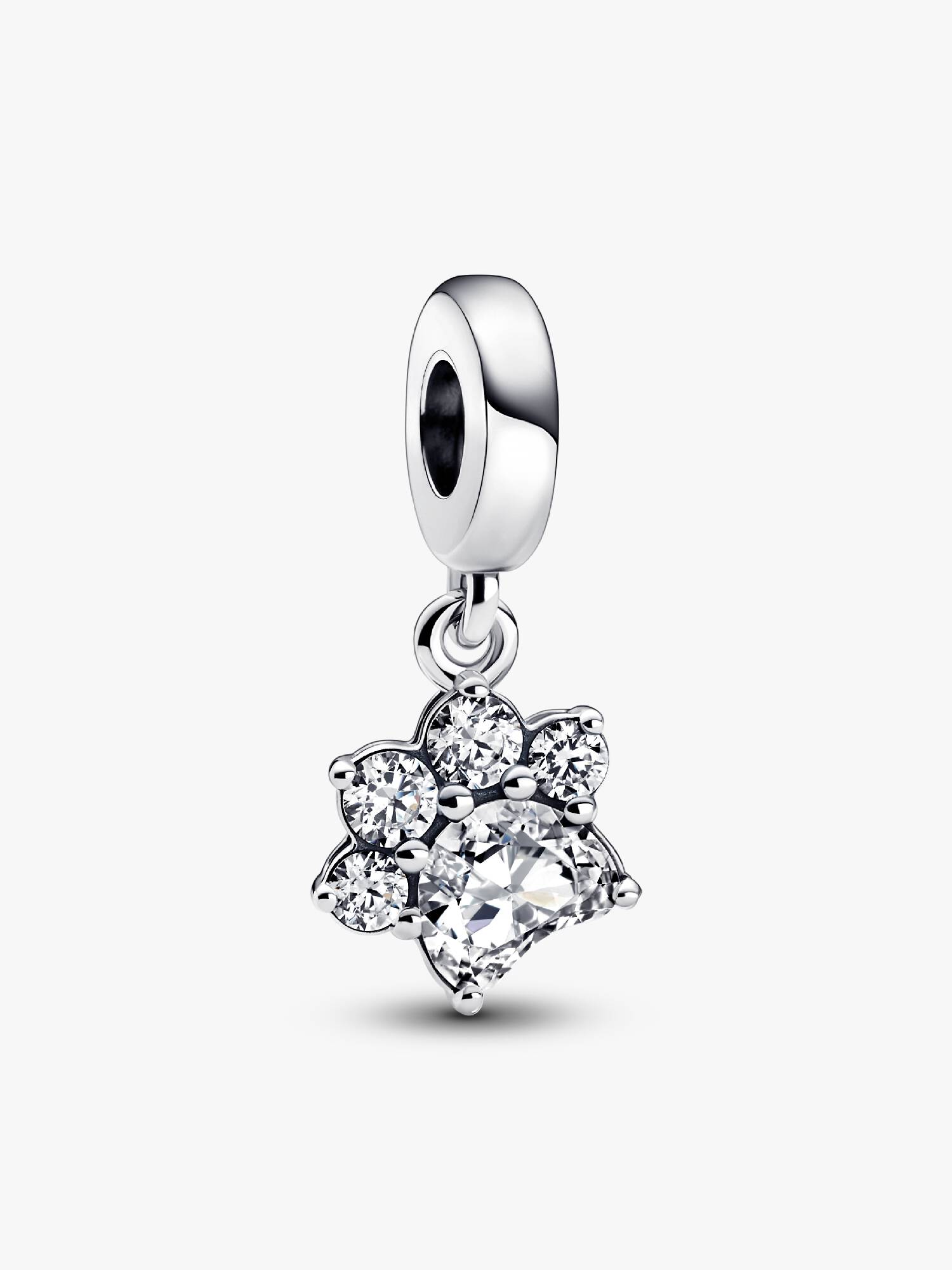 Charm colgante Huella de mascota reluciente