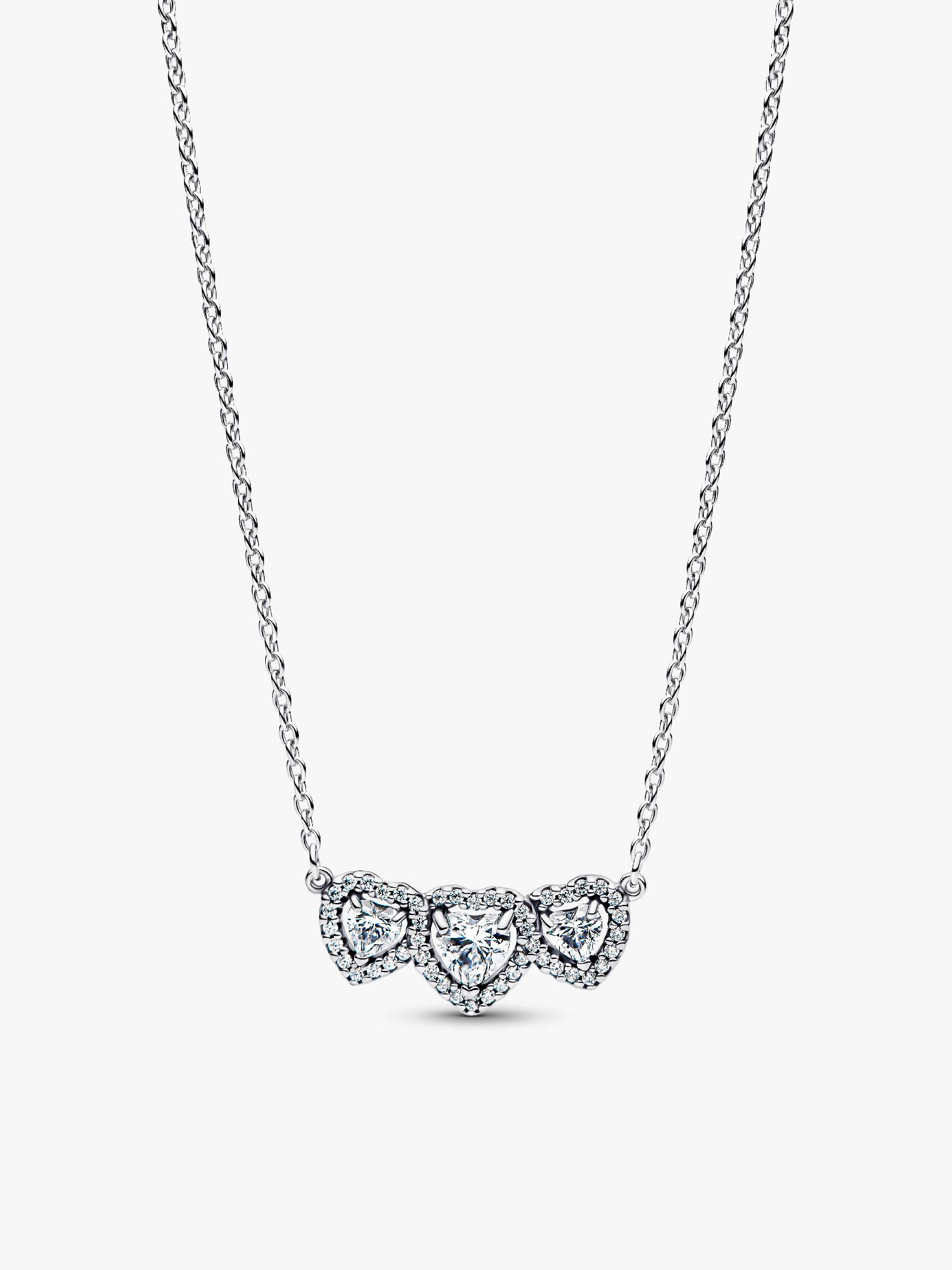 Collar collier trilogía de corazones con halo