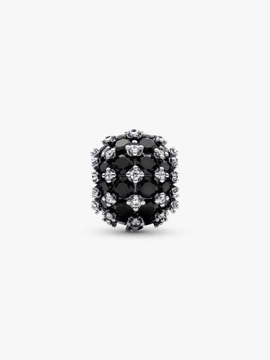 Charm Negro Redondo Pavé Brillante
