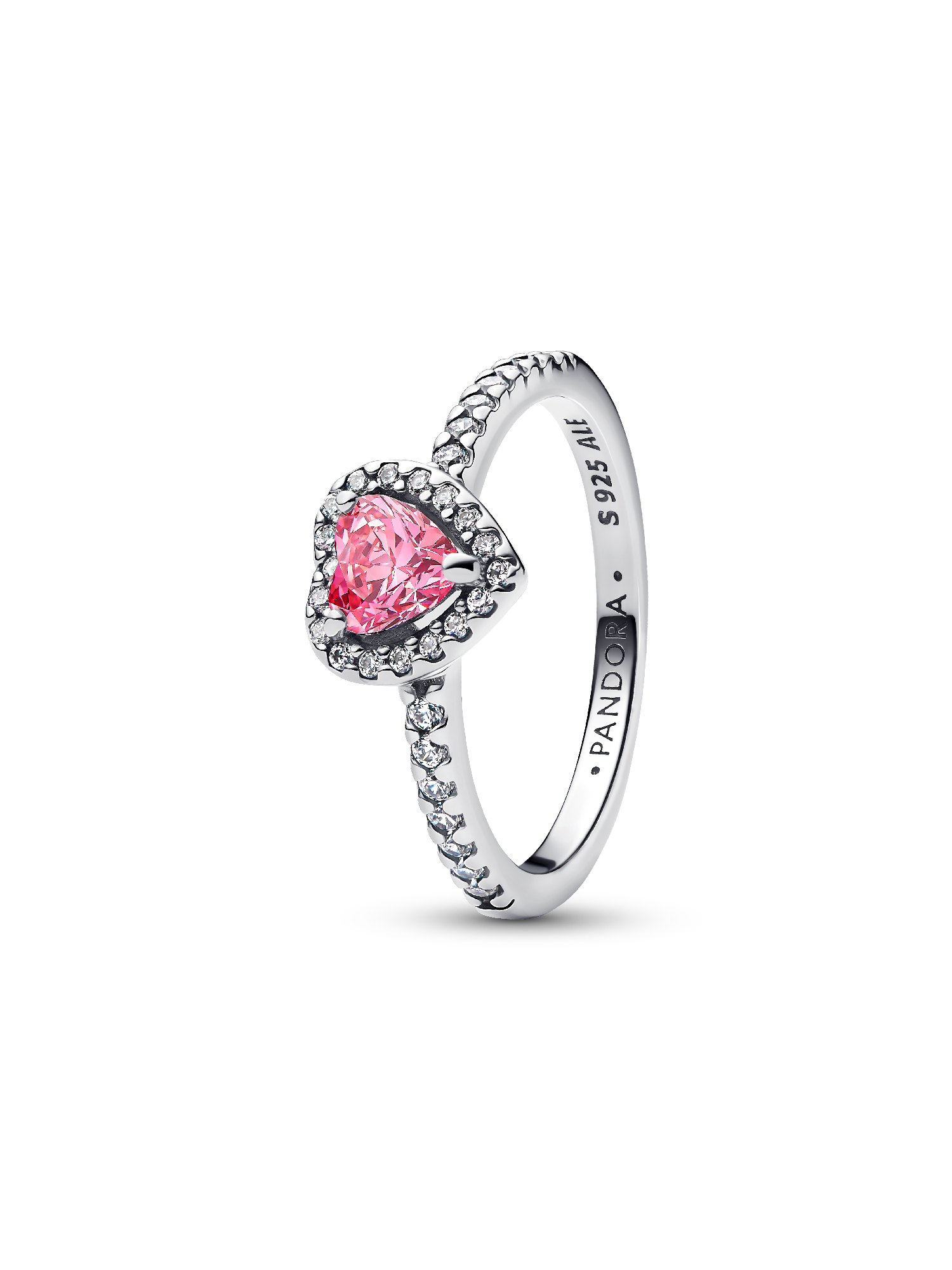 Anillo Corazón Rosa Elevado