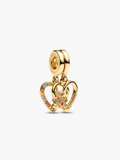 Charm Colgante pieza de rompecabezas divisible en forma de corazones