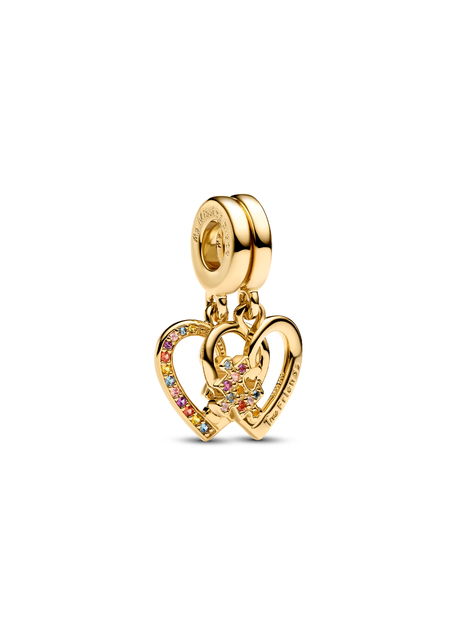Charm Colgante pieza de rompecabezas divisible en forma de corazones