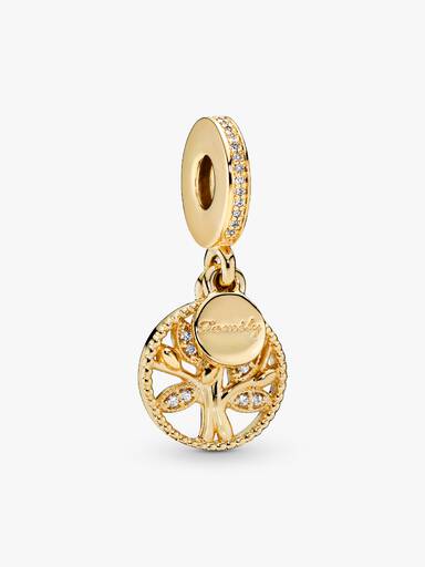 Charm colgante Árbol de familia reluciente