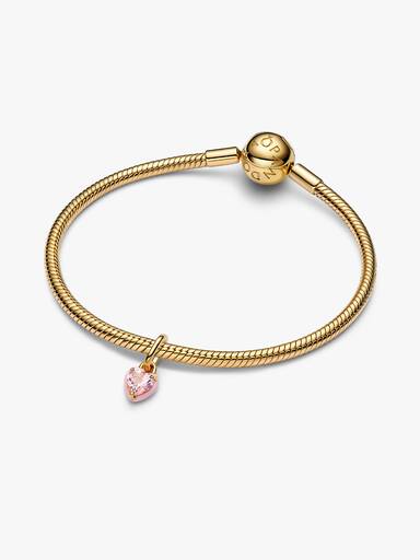 Mini charm colgante corazon con chakra rosa
