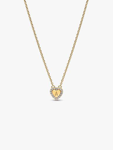 Collar Collier Corazón grabable con aro