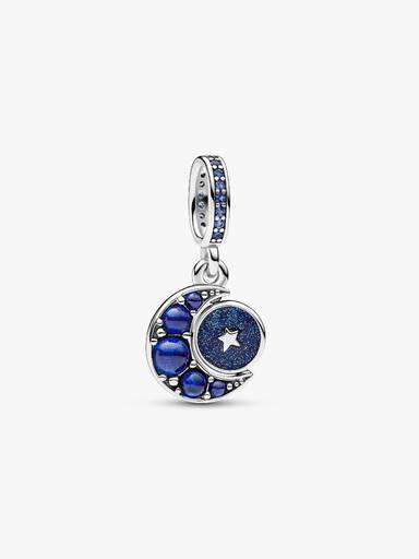 Charm Colgante Giratorio Luna Brillante