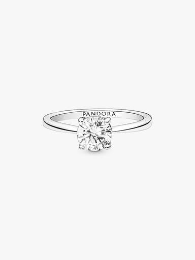 Anillo solitario reluciente