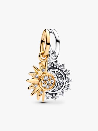 Charm colgante divisible Sol y Luna