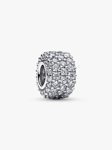 Charm Triple Fila de Brillante Pavé