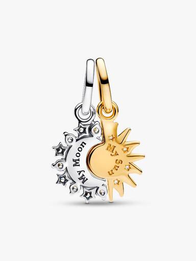 Charm colgante divisible Sol y Luna