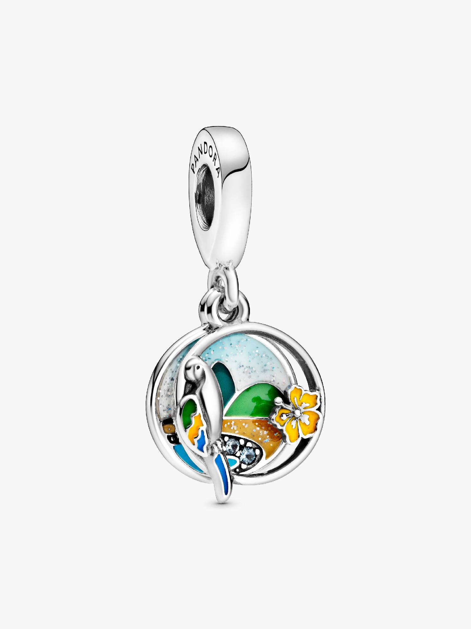 Charm Colgante Playa y Perico de Brasil