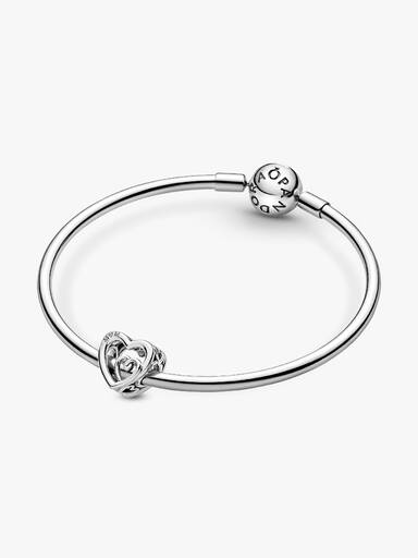 Charm Corazones entrelazados con infinito