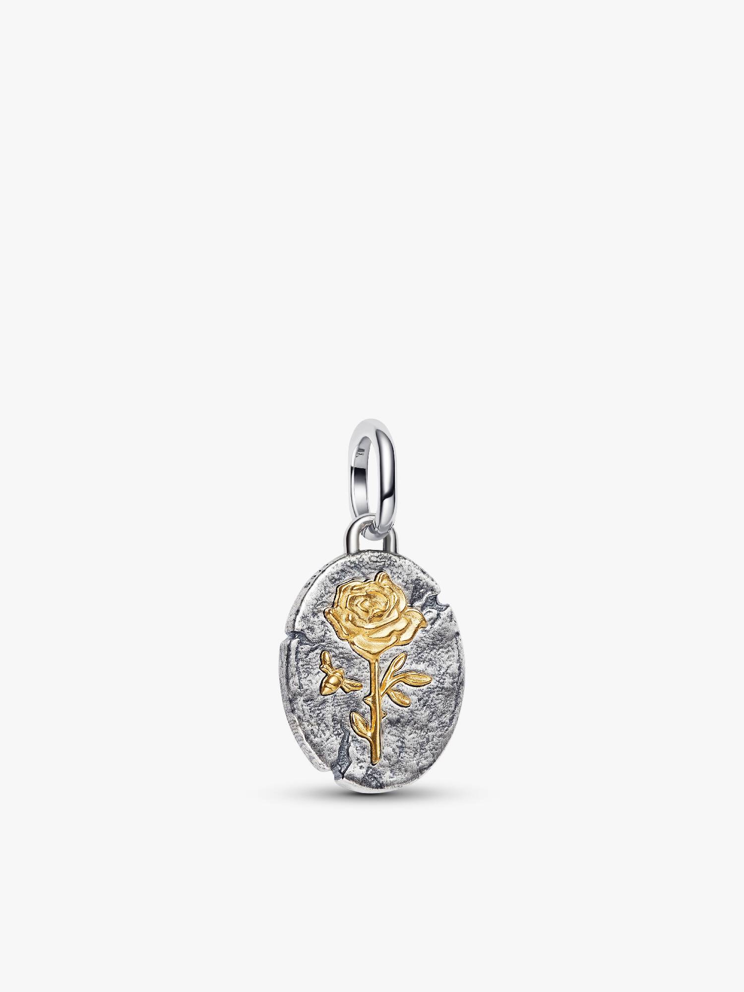 Charm Medallón Rosa