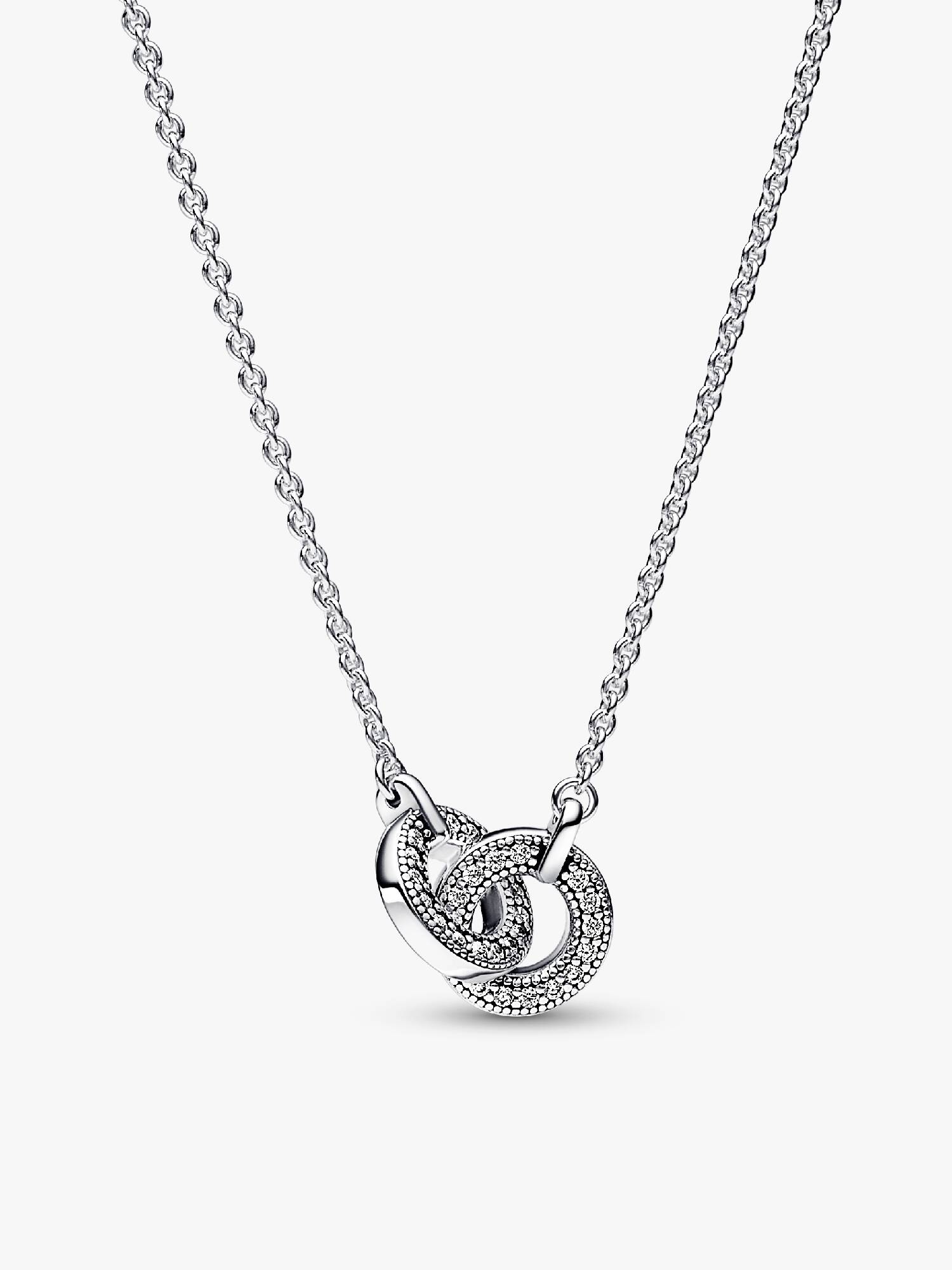 Collar con Colgante en Pavé Entrelazado de Pandora Signature