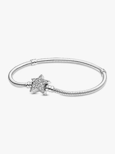 Brazalete cadena de serpiente con broche de estrella asimétrica