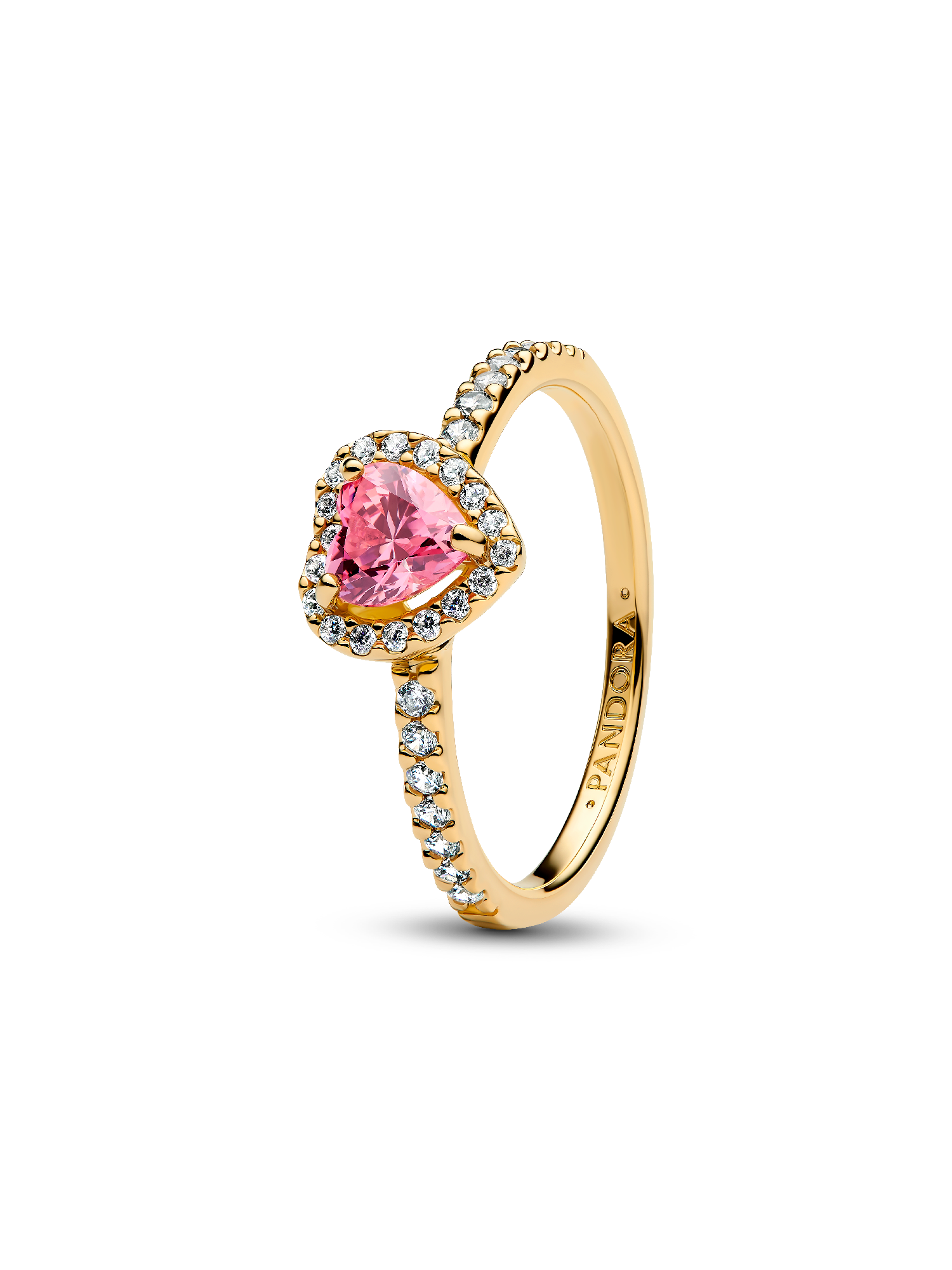 Anillo Corazón elevado rosado