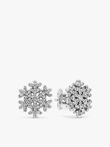 Pendientes Copos de nieve brillantes