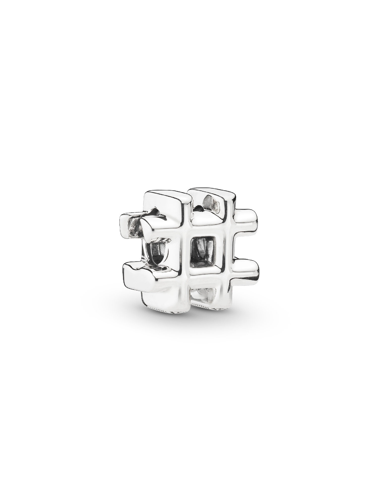 Charm en plata de ley Hashtag