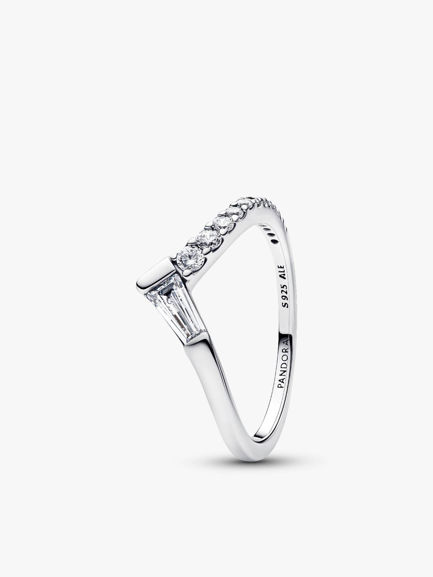 Anillo Banda en Pavé Tiara Baguette