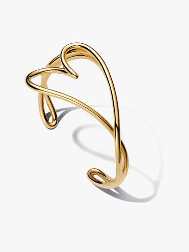 Brazalete rígido corazón con forma orgánica